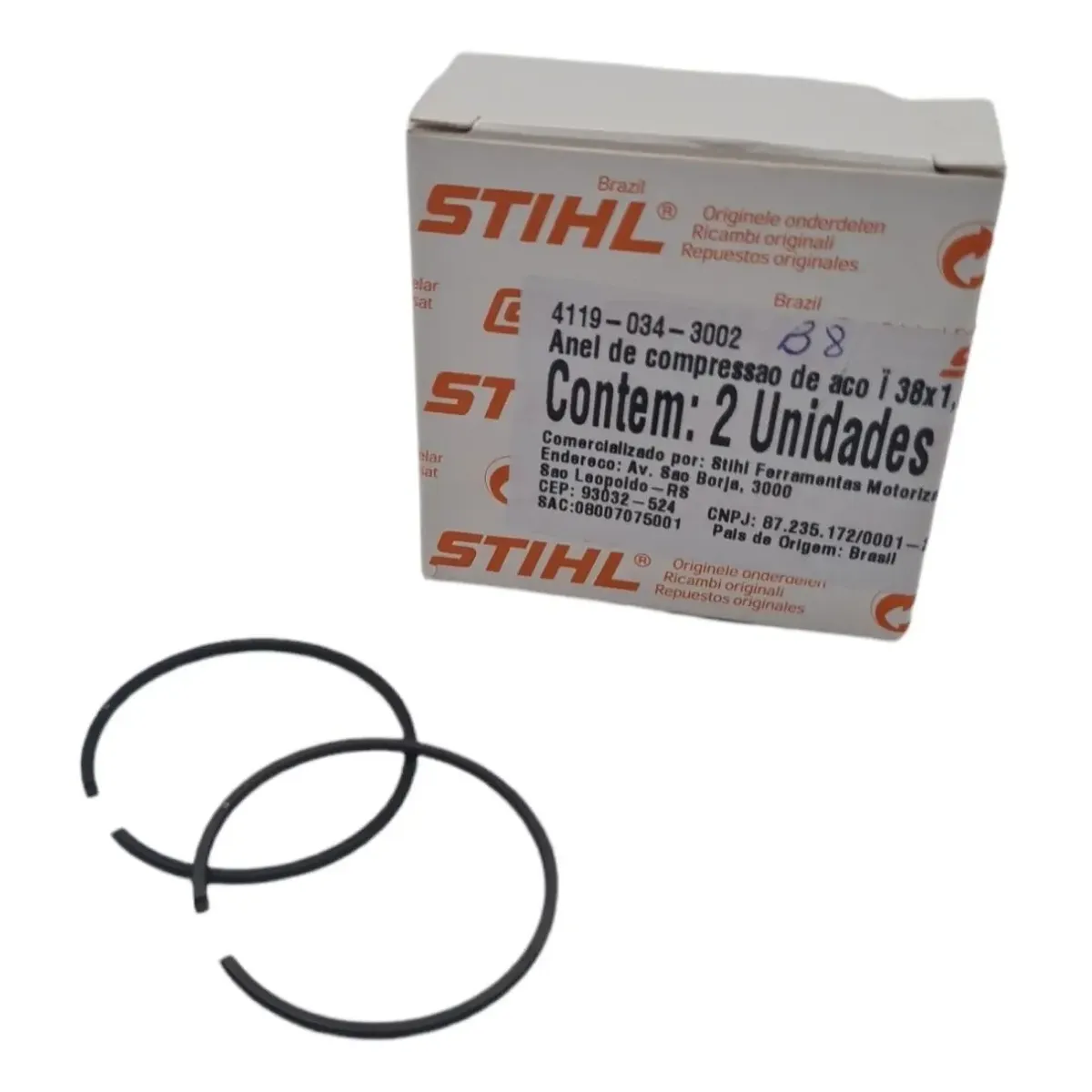 ANILLO DE COMPRESION 38X1.5MM FS220 034-3002 STIHL