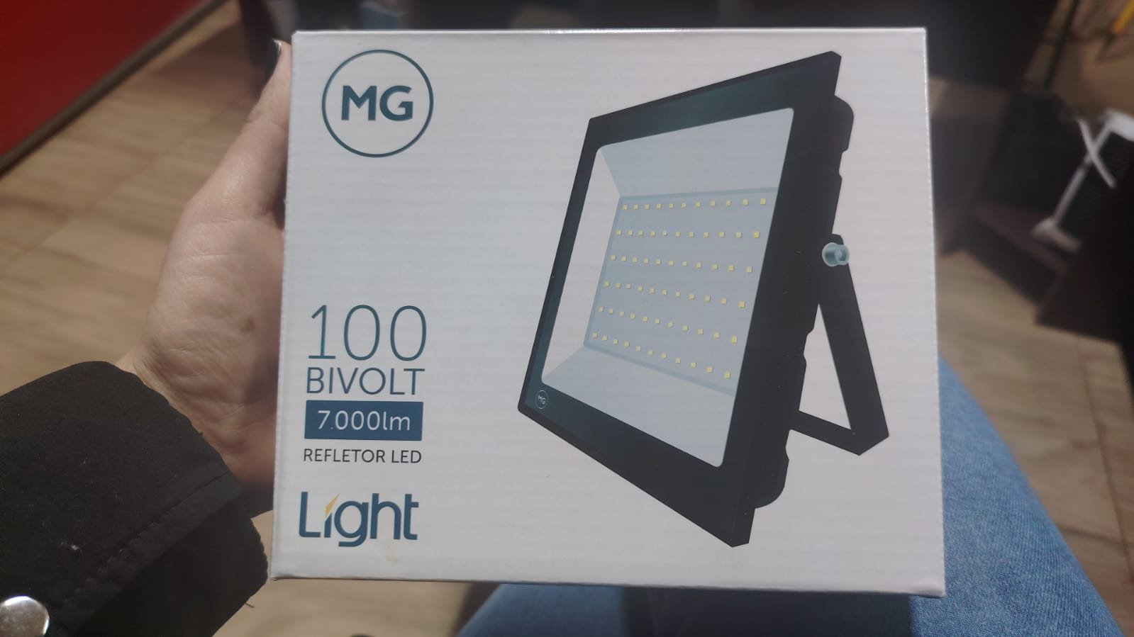 REFLECTOR LED LIGHT 100W 6500K BIVOLT SLIM