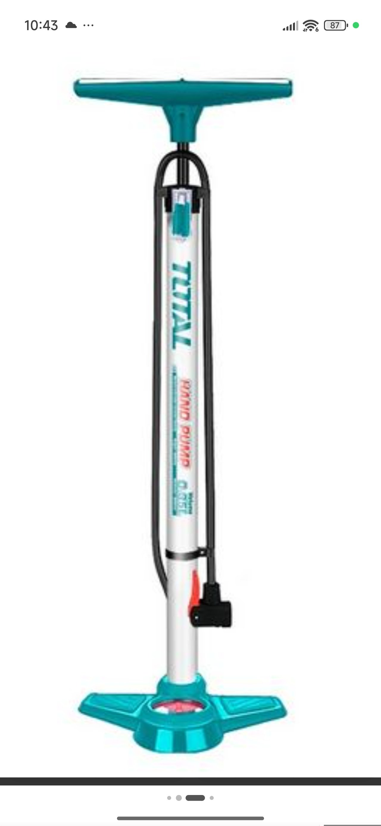 INFLADOR DE PIE 160PSI 32X580MM TOTAL