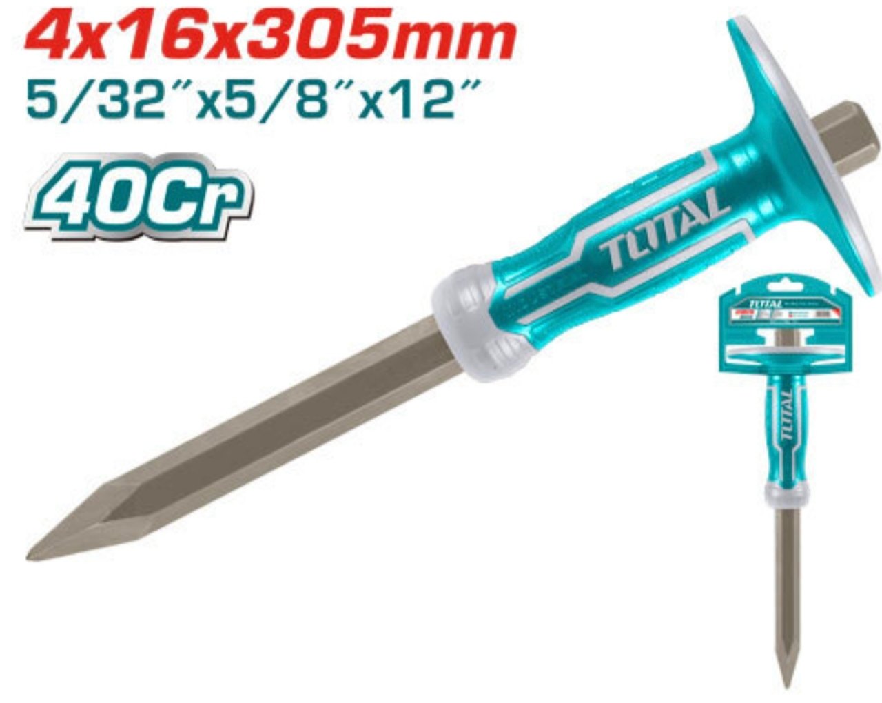CINCEL DE CONCRETO 305X16X4MM THT4421216 TOTAL