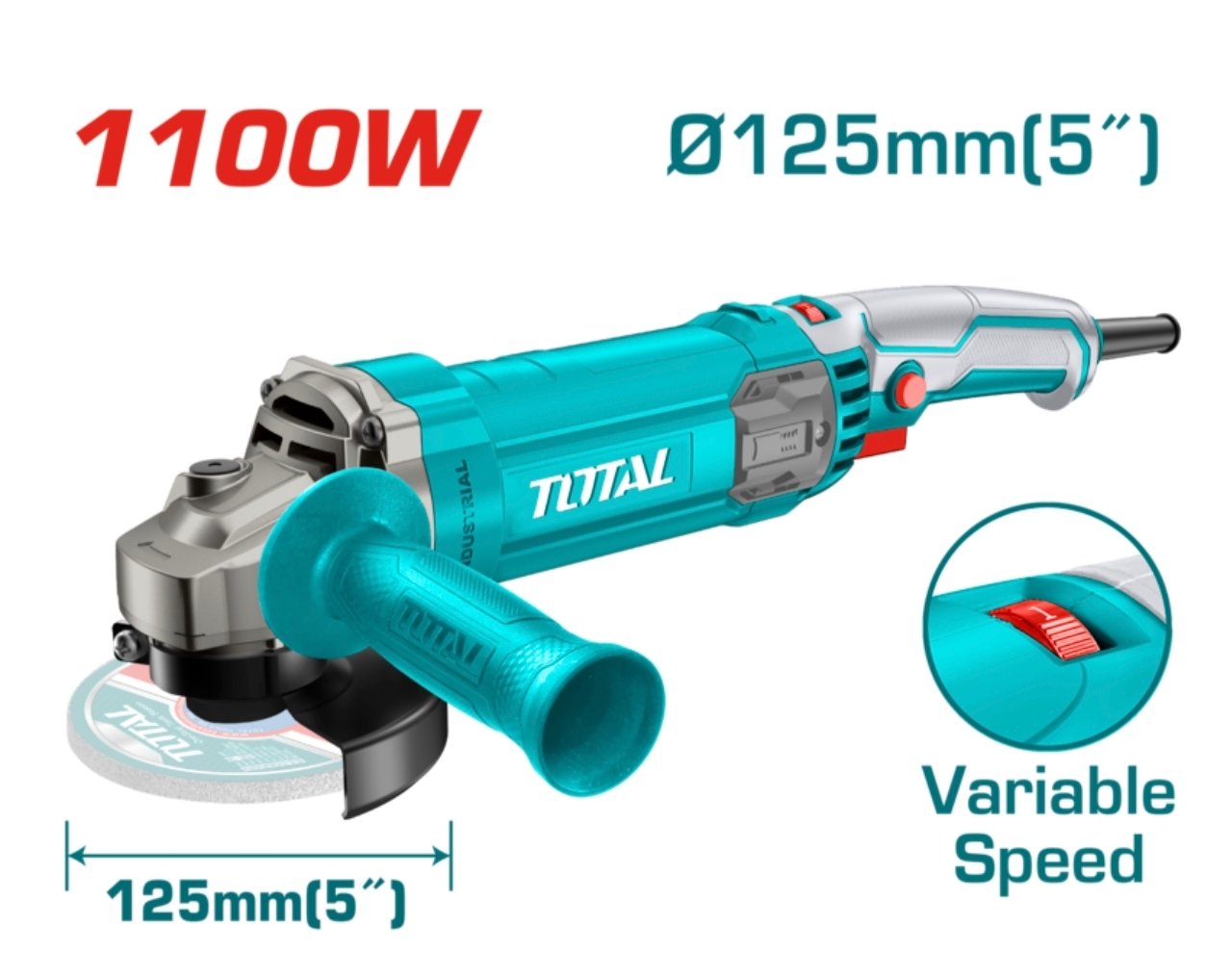 AMOLADORA 1100W 125MM REF.TG110125565 TOTAL