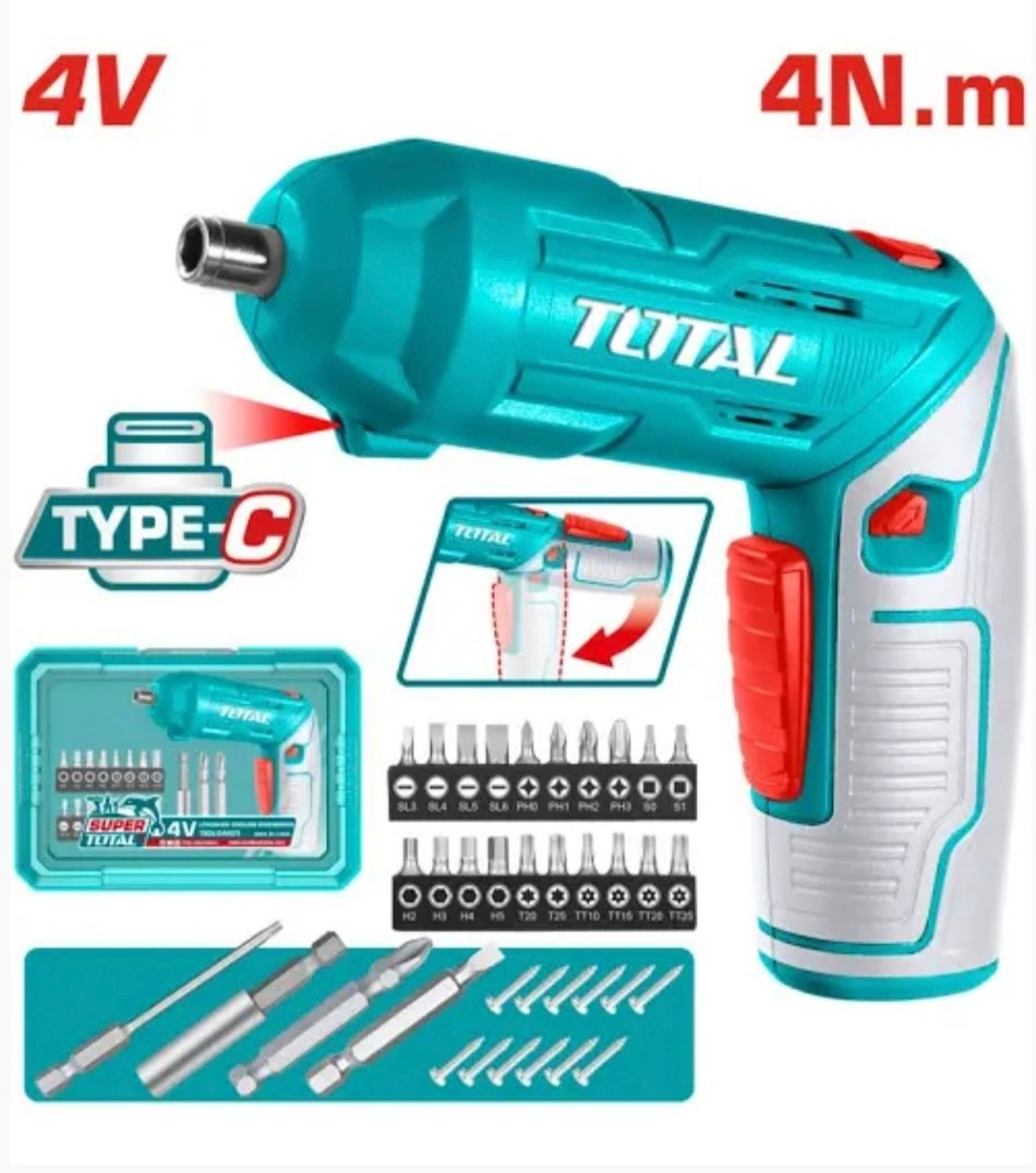 ATORNILLADOR A BATERIA INTEGRADA 4V 4NM TSDLI04425 TOTAL